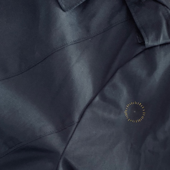 Michael Kors Navy Hooded Trench Coat Women L - Picture 7 of 8